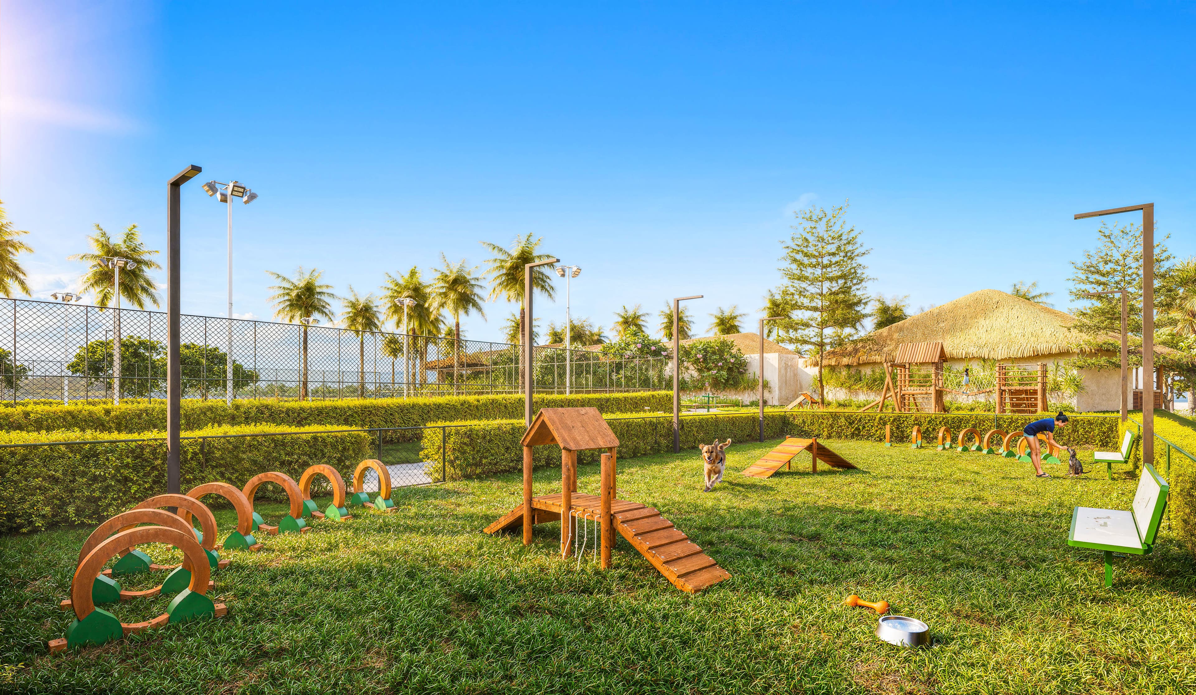 Pet place beside the club landscaping, Lago Living