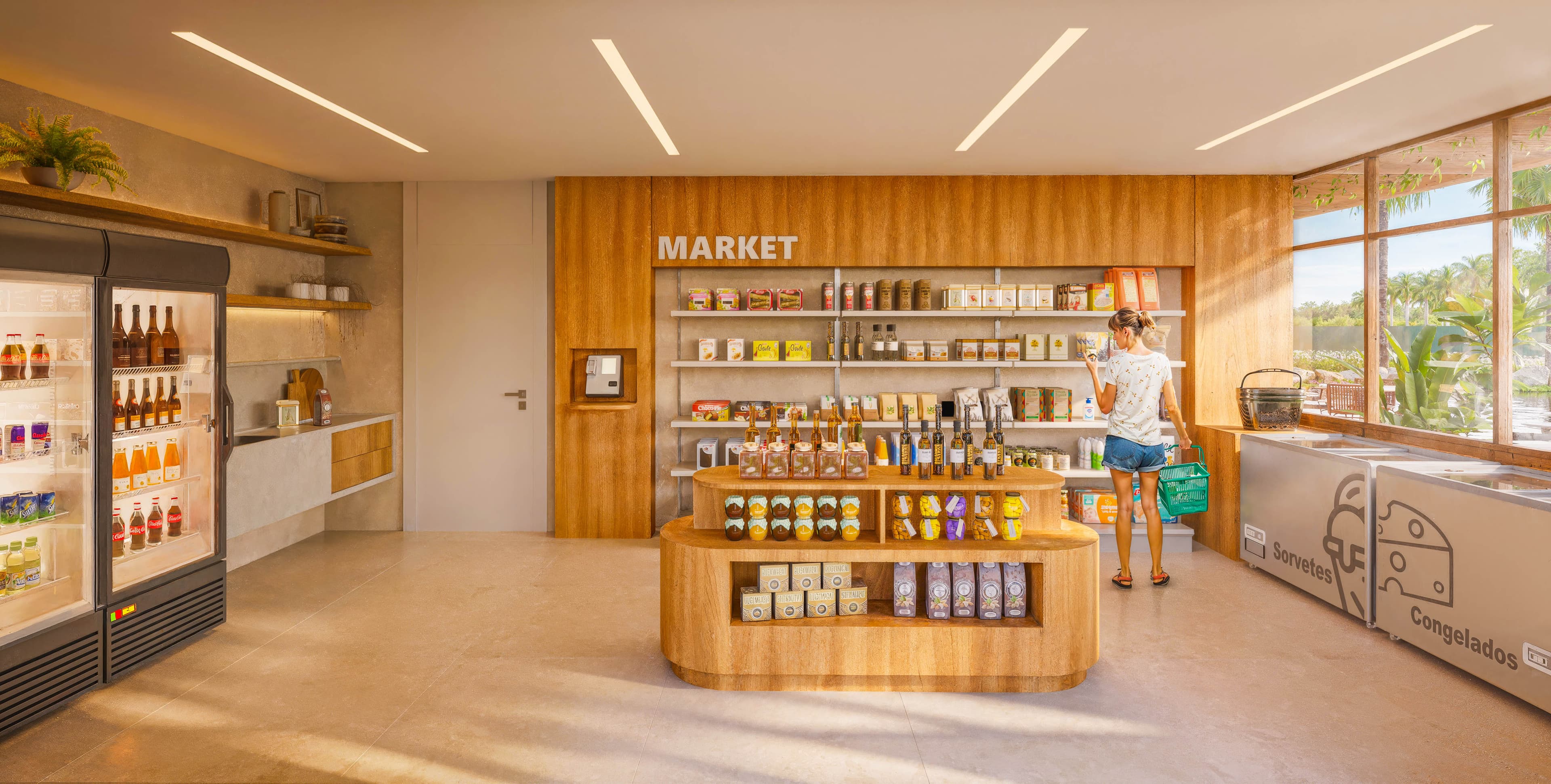 Convenience market inside the gated masterplan