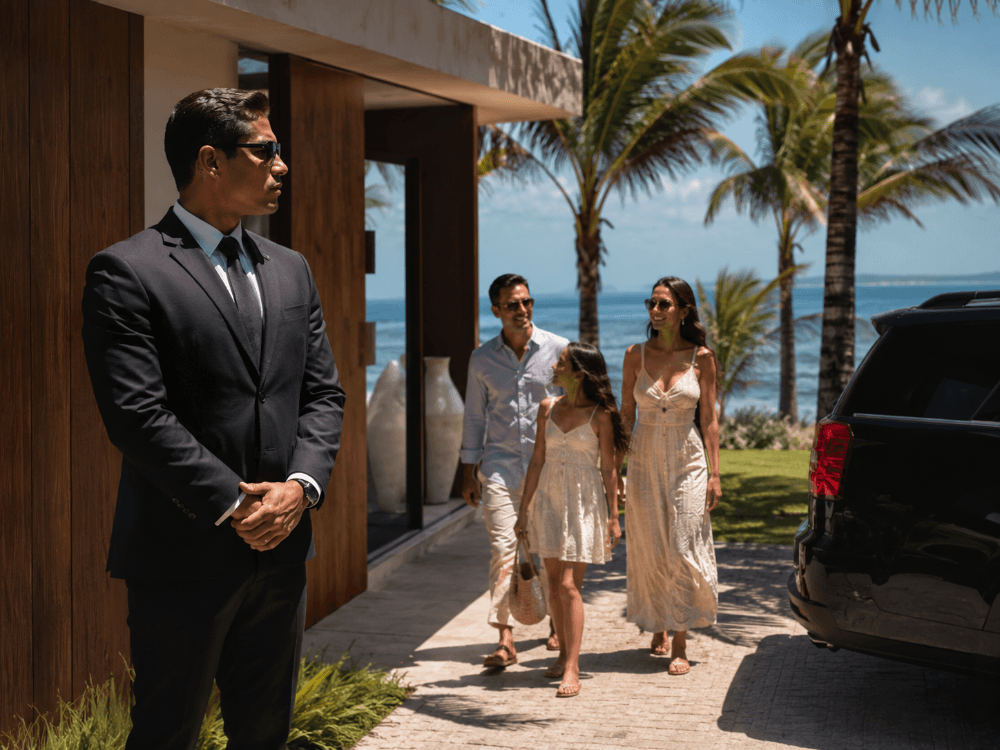 Discreet visitor security for a family on the coast